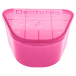 McKesson Denture Cup 8 oz. Pink Hinged Lid Single Patient Use | SurgiMac Dental Supply