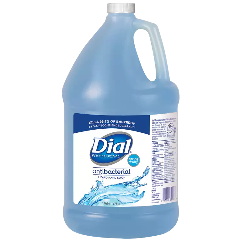 Dial Spring Water Antibacterial Liquid Hand Soap - 1 Gallon Refill | SurgiMac Dental Supply