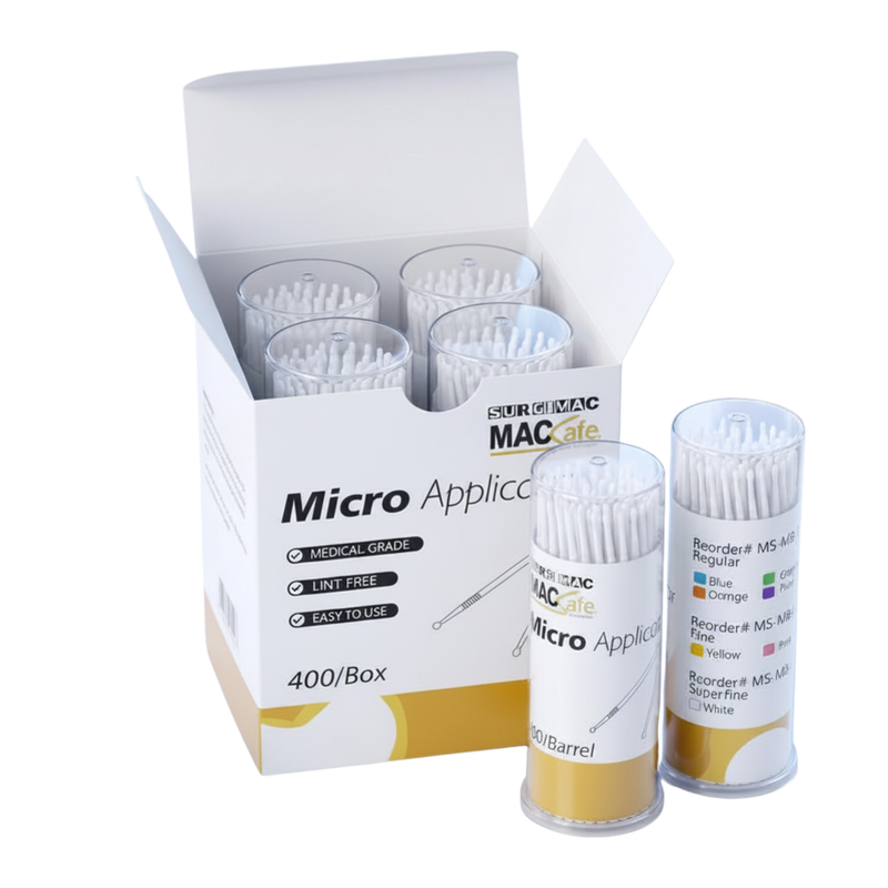 SurgiMac Disposable Micro Applicators Super Fine 1.2mm, White, MacSafe, 400/Box, 40box/Case