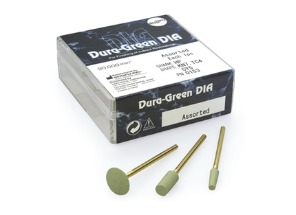 Dura-Green DIA Stone, FL3, ISO #030, FG, 3/pk