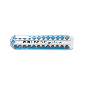 E-Z ID Instrument Rings Large 1/4" - Neon Blue. Package of 25 Rings | SurgiMac Dental Supply