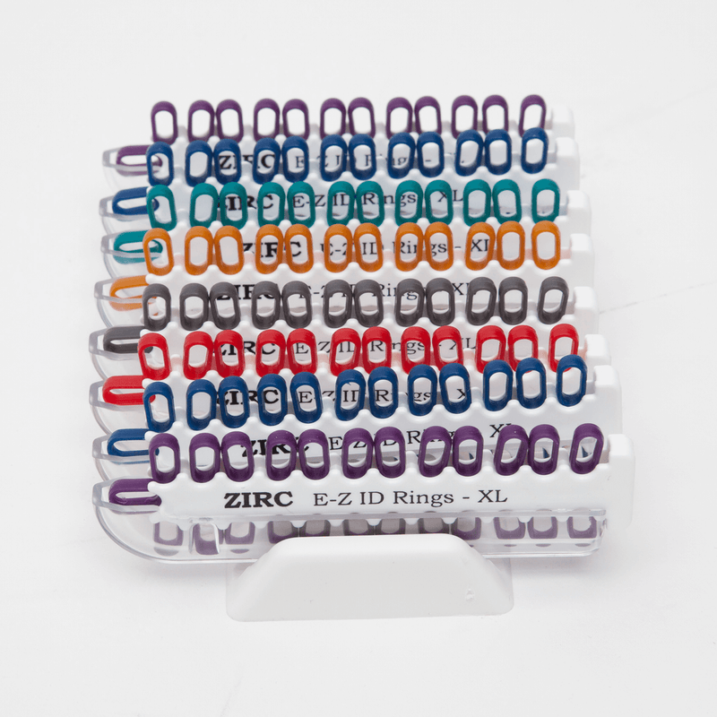 E-Z ID Instrument Rings, XL 200/Pk. - VIBRANT Kit. Just over 1/2