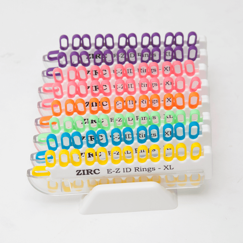E-Z ID Instrument Rings, XL 200/Pk. - VIBRANT Kit. Just over 1/2