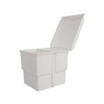 E-Z Storage Tub White with White Cover 5-1/4"L x 4-1/4"W x 4-3/4"H (inside) | SurgiMac Dental Supply