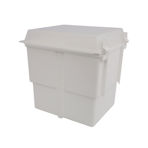 E-Z Storage Tub White with White Cover 5-1/4"L x 4-1/4"W x 4-3/4"H (inside) | SurgiMac Dental Supply
