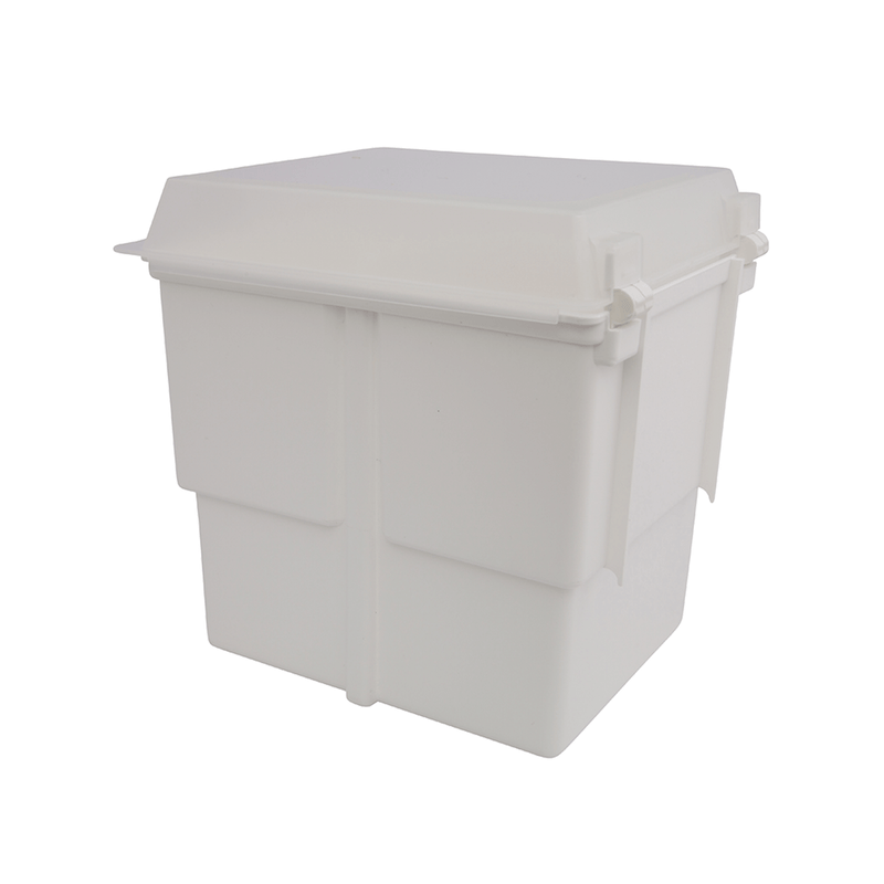 E-Z Storage Tub White with White Cover 5-1/4