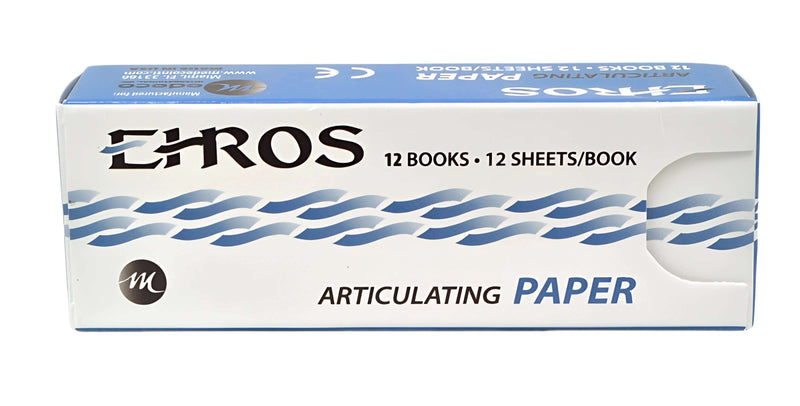 Ehros Thin Blue Articulating Paper for Dentistry 144/Bx. Soft, Smooth, Non-Sticking | SurgiMac Dental Supply