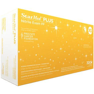 StarMed Plus PF Nitrile Gloves 300/Bx SMNP301