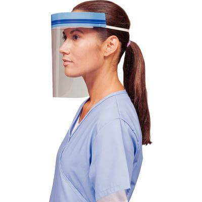 Face Shield, Elastic Headband, Clear, 9
