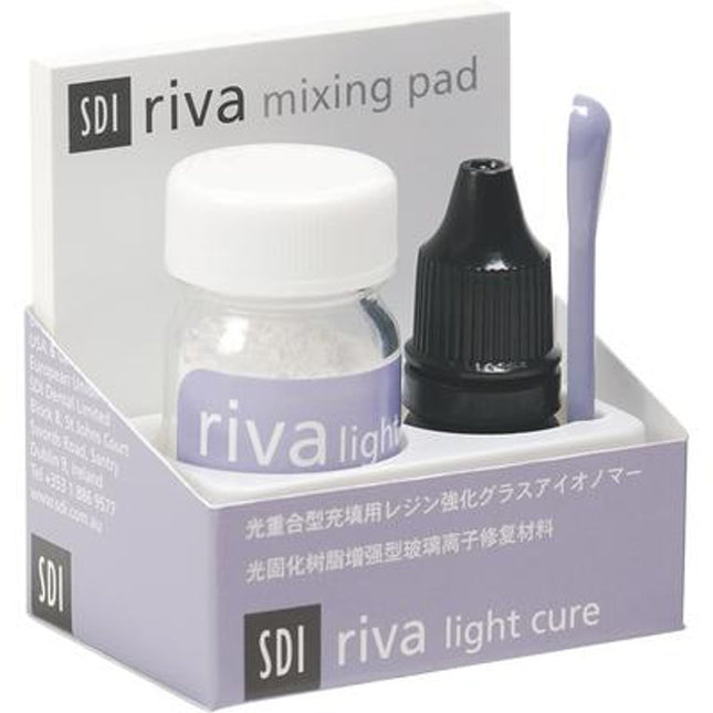 Riva Light Cure Powder Liquid Kit Regular Set Shade A3 Extra Light Yellow 8700503