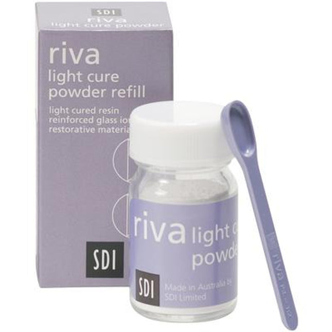 Riva Light Cure Powder Refill 15g jar Shade A3 Extra Light Yellow 50/bx 8700103