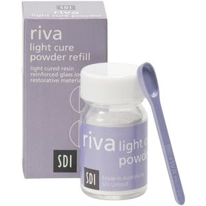 Riva Light Cure Powder Refill 15g jar Shade A3 Extra Light Yellow 50/bx 8700103
