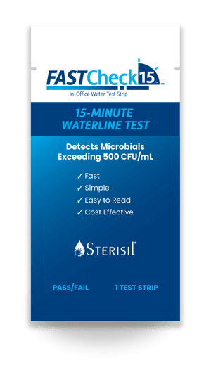 Sterisil FastCheck 15 In-Office Water Test Strip - Pack of 6 | SurgiMac Dental Supply
