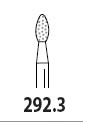 Two Striper FG #292.3 football shaped fine diamond contouring bur, pack of 5