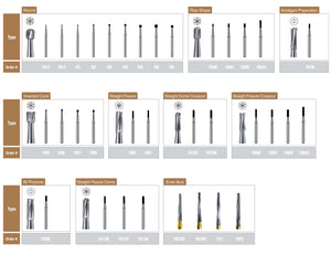 Pac-Dent FG Carbide Burs FG330 Clinic Pack | SurgiMac Dental Supply