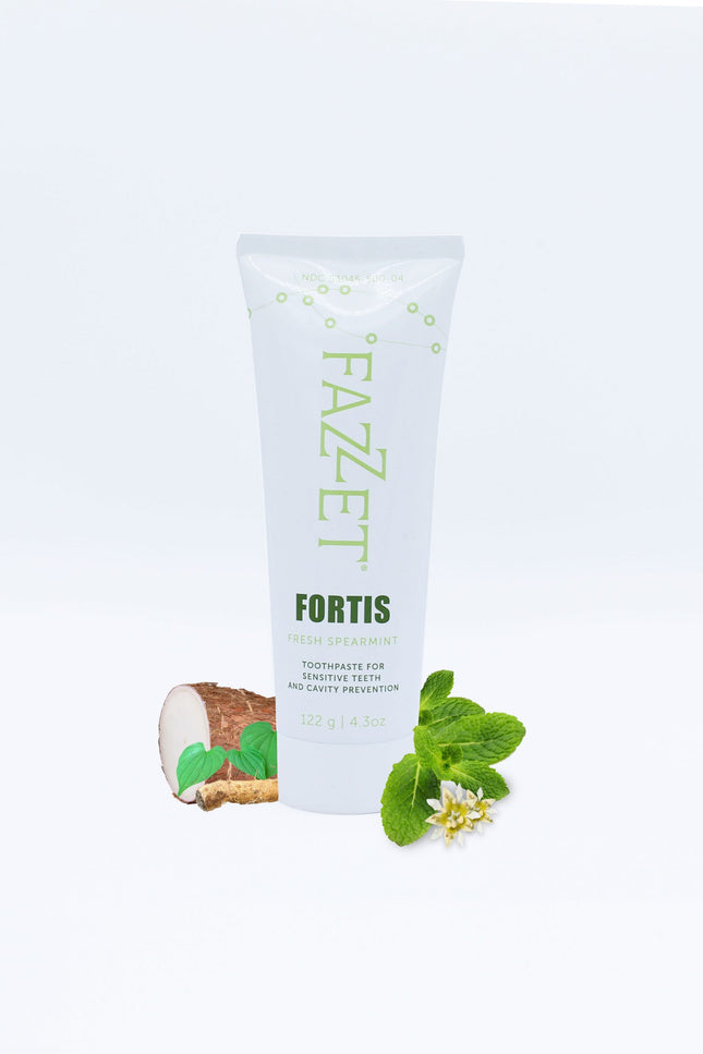 FAZZET “Fortis” Anti-Cavity, Anti-Hypersensitivity Toothpaste x 4.3oz Contains: Fluoride and Potassium Nitrate