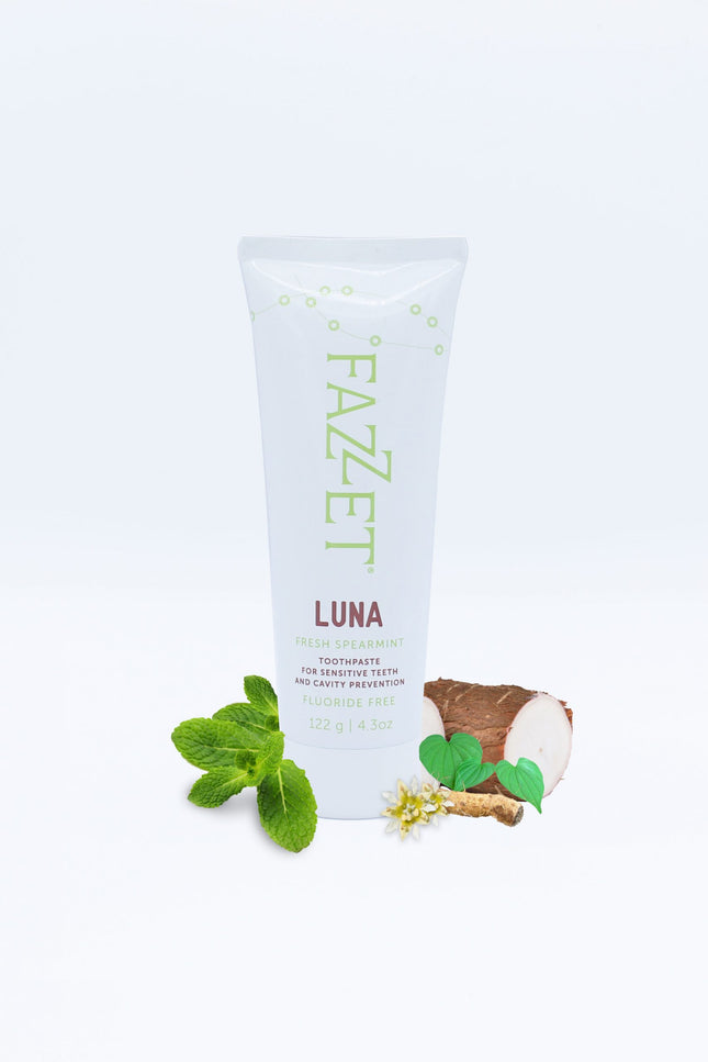 FAZZET “Luna” Anti-Cavity, Anti-Hypersensitivity Toothpaste x 4.3oz Contains: Calcium Hydroxyapatite