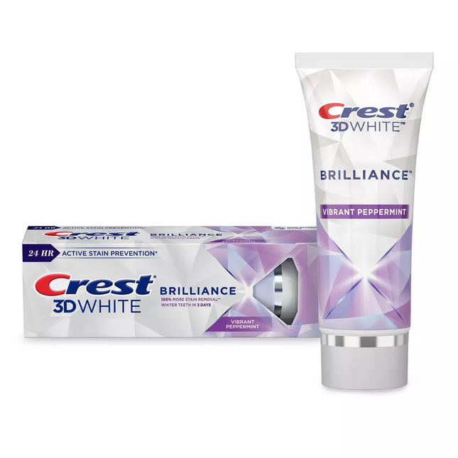 Procter & Gamble | Crest 3D White Brilliance Toothpaste, Vibrant Peppermint, 3.5 oz Tube, 24/cs | 80701355