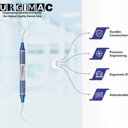 SurgiMac #31L Endodontic Excavator, Double Ended, Blue, Stainless Steel, Air Series, 1/Pk