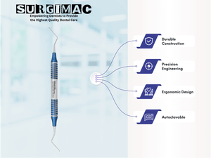 SurgiMac #31L Endodontic Excavator, Double Ended, Blue, Stainless Steel, Air Series, 1/Pk 12-930