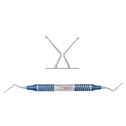 #32L Endodontic Excavator, Double Ended, Blue, Stainless Steel, Air Series, 1/Pk