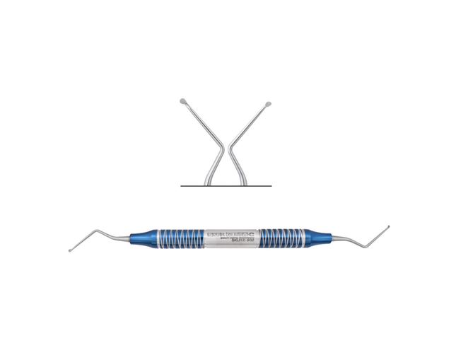 #32L Endodontic Excavator, Double Ended, Blue, Stainless Steel, Air Series, 1/Pk