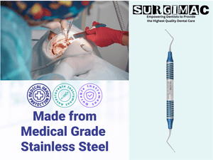 #32L Endodontic Excavator, Double Ended, Blue, Stainless Steel, Air Series, 1/Pk 12-932