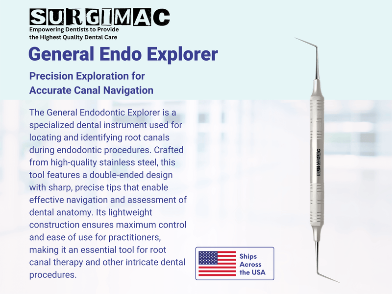 SurgiMac General Endodontic Explorer, Double-Ended, Stainless Steel, Pro Series, 1/Pk | SurgiMac Dental Supply