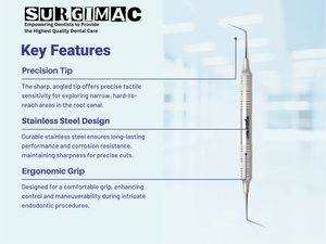 SurgiMac General Endodontic Explorer, Double-Ended, Stainless Steel, Pro Series, 1/Pk | SurgiMac Dental Supply