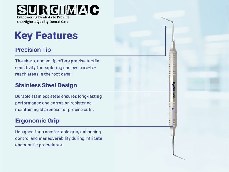 SurgiMac General Endodontic Explorer, Double-Ended, Stainless Steel, Pro Series, 1/Pk | SurgiMac Dental Supply