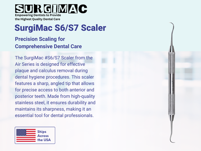 SurgiMac #S6/S7 Scaler, Stainless Steel, Air Series, 1/Pk