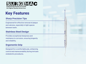 SurgiMac #U15/33 Towner-Jacquette Scaler, Double Ended, Stainless Steel, Hexa Series, 1/Pk | SurgiMac Dental Supply