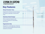 SurgiMac U15/30 Towner-Jacquette Scaler with Standard Handle, Stainless Steel, Slim Series, 1/Pk. 11-623s