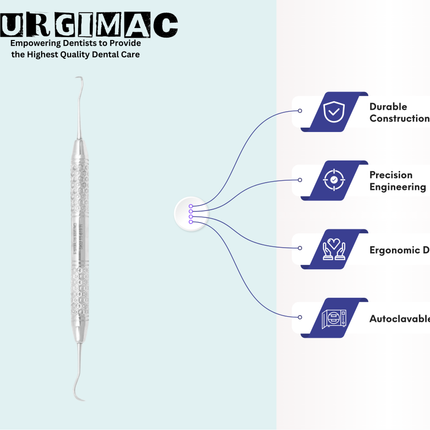 SurgiMac #U15/33 Towner-Jacquette Scaler, Double Ended, Stainless Steel, Hexa Series, 1/Pk