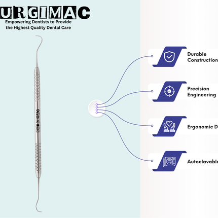 SurgiMac U15/30 Towner-Jacquette Scaler with Standard Handle, Stainless Steel, Slim Series, 1/Pk.