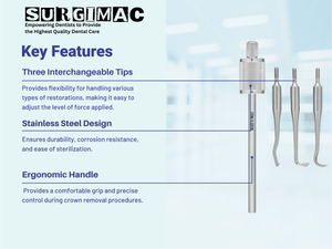 SurgiMac Morrell-Type Crown Remover, Stainless Steel, Pro Series, 1/Pk | SurgiMac Dental Supply