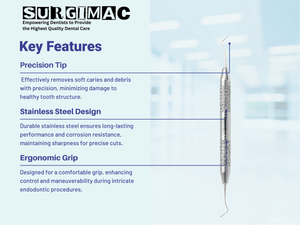 SurgiMac #17 Spoon Excavator, Double-Ended, Stainless Steel, Hexa Series, 1/Pk | SurgiMac Dental Supply
