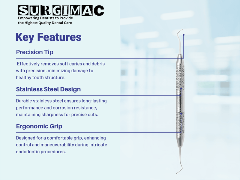SurgiMac #17 Spoon Excavator, Double-Ended, Stainless Steel, Hexa Series, 1/Pk | SurgiMac Dental Supply