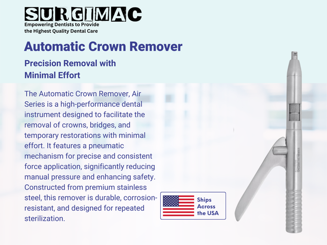 Automatic Crown Remover With 3 Tips, Stainless Steel, Air Series, 1/Pk