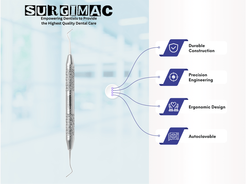 SurgiMac #17 Spoon Excavator, Double-Ended, Stainless Steel, Hexa Series, 1/Pk | SurgiMac Dental Supply