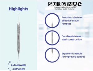 SurgiMac #17 Spoon Excavator, Double-Ended, Stainless Steel, Hexa Series, 1/Pk | SurgiMac Dental Supply