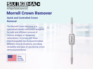 Morrell Crown Remover with 3 Attachable Points, Stainless Steel, Air Series, 1/Pk 13-1176