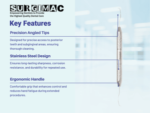SurgiMac #11/12 Gracey Curette, Double-Ended, Stainless Steel, Hexa Series, 1/Pk | SurgiMac Dental Supply