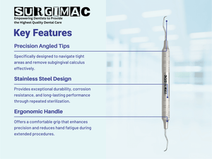 SurgiMac #Gracey 1/2 Curette, Double Ended, Stainless Steel, Pro Series, 1/Pk | SurgiMac Dental Supply