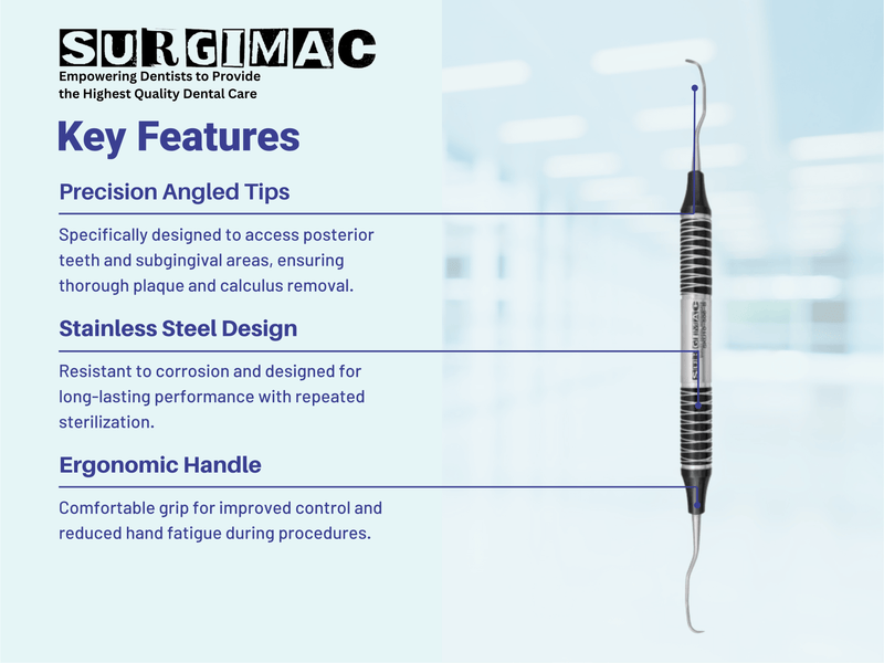 11/12 Gracey Curette, Double Ended, (TiN) Coated Stainless Steel, Air Series, 1/Pk 10-506-B