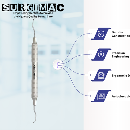 SurgiMac #Gracey 1/2 Curette, Double Ended, Stainless Steel, Pro Series, 1/Pk