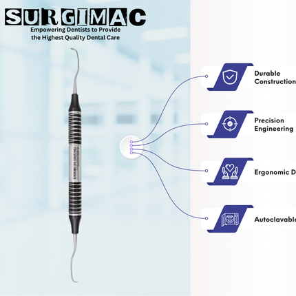 SurgiMac #11/12 Gracey Curette, Double Ended, Stainless Steel, Air Series, 1/Pk