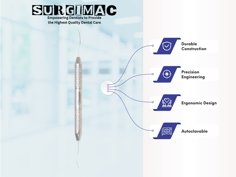 SurgiMac #11/12 Gracey Curette, Double-Ended, Stainless Steel, Hexa Series, 1/Pk | SurgiMac Dental Supply