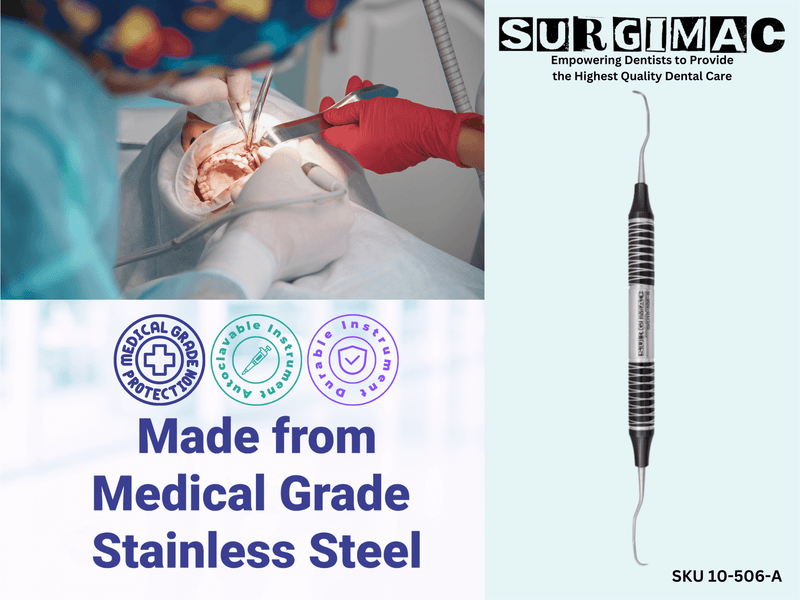 11/12 Gracey Curette, Double Ended, (TiN) Coated Stainless Steel, Air Series, 1/Pk 10-506-B