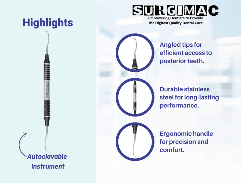 11/12 Gracey Curette, Double Ended, (TiN) Coated Stainless Steel, Air Series, 1/Pk 10-506-B